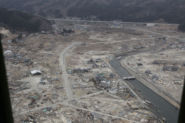 Apr, 2011 / Photography from helicopter of Japan Ground Self-Defense Force / Aerial photography