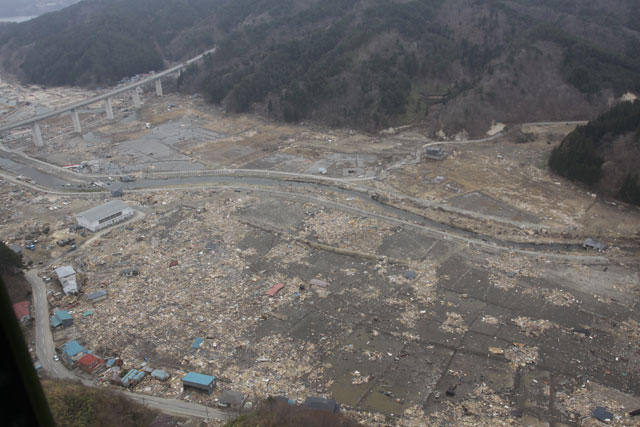 Apr, 2011 / Photography from helicopter of Japan Ground Self-Defense Force / Aerial photography