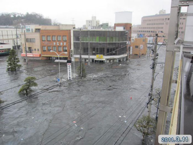 Damage / Near Honshiogama station / Tsunami 