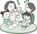 イラスト：お茶会