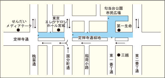 地図：交通規制の地図