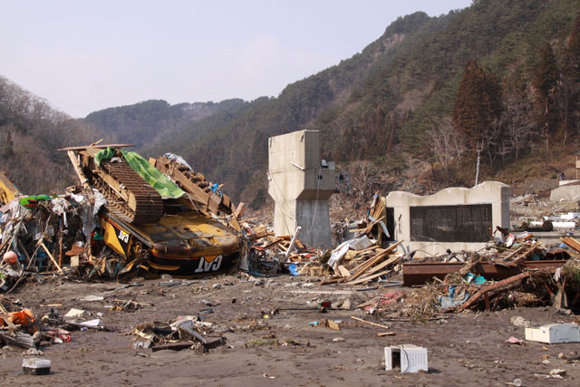 被災 島越 島越駅前