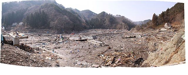 被災 島越 島越駅周辺