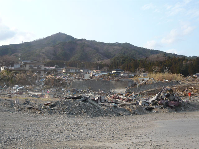 ボランティア 吉里吉里郵便局付近