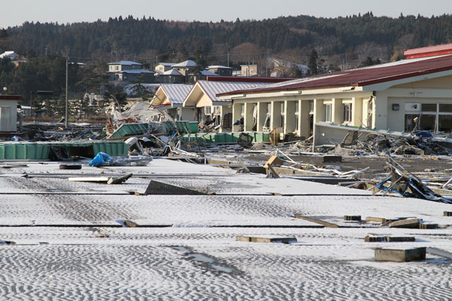 被災 岩手県栽培漁業協会種市事業所 物産館 海浜公園