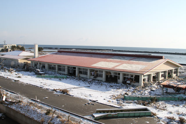 被災 岩手県栽培漁業協会種市事業所 物産館 海浜公園