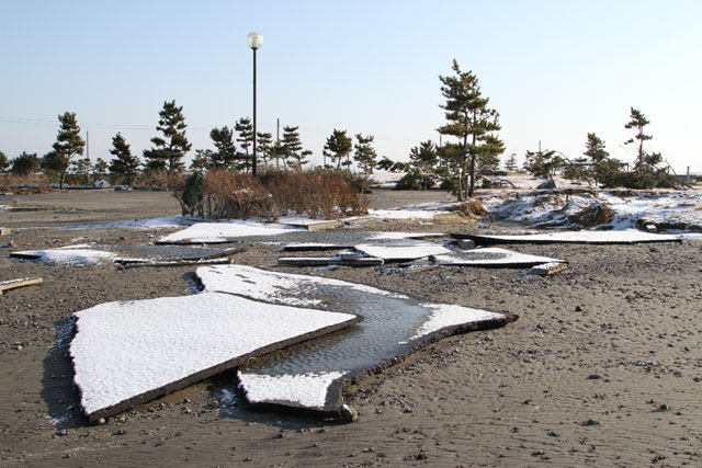 被災 岩手県栽培漁業協会種市事業所 物産館 海浜公園