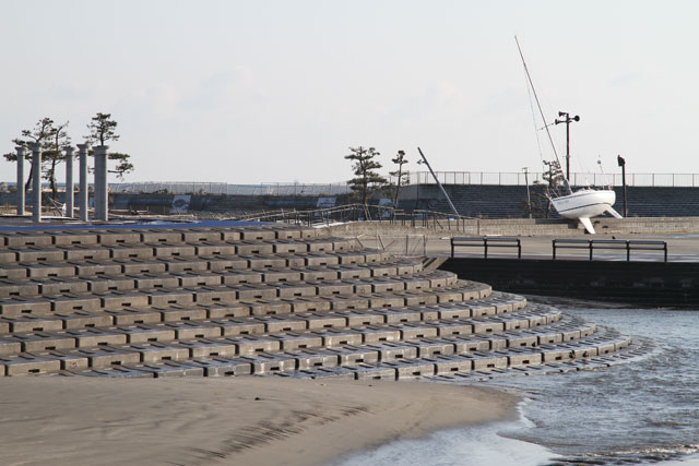 被災 岩手県栽培漁業協会種市事業所 物産館 海浜公園