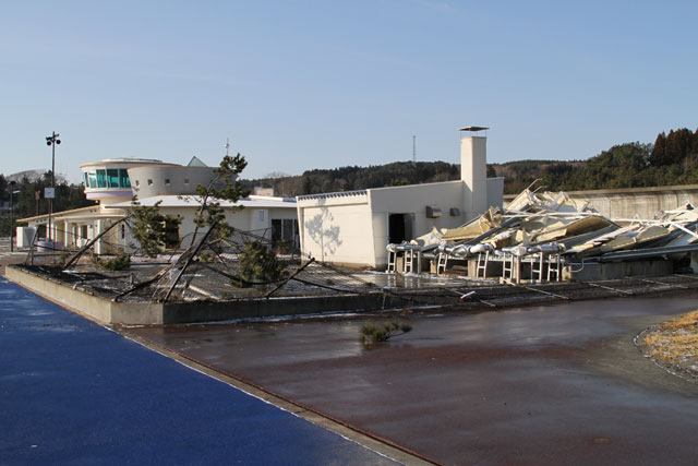 被災 岩手県栽培漁業協会種市事業所 物産館 海浜公園