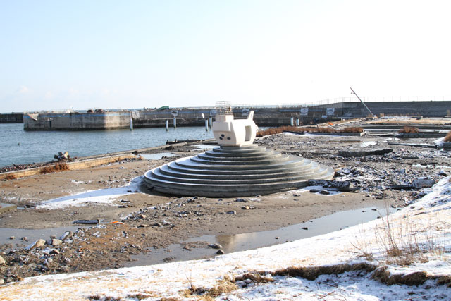 被災 岩手県栽培漁業協会種市事業所 物産館 海浜公園