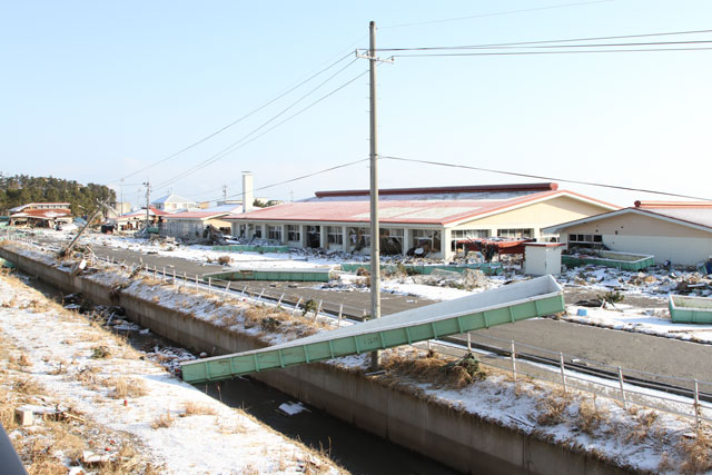 被災 岩手県栽培漁業協会種市事業所 物産館 海浜公園