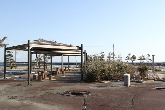 被災 岩手県栽培漁業協会種市事業所 物産館 海浜公園