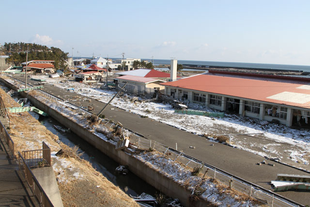 被災 岩手県栽培漁業協会種市事業所 物産館 海浜公園