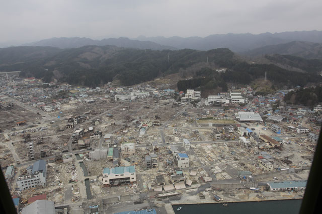 平成23年4月11日 陸自ヘリから撮影 空撮