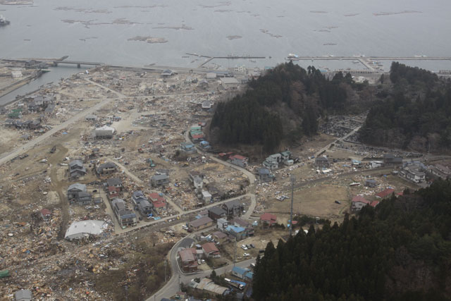 平成23年4月11日 陸自ヘリから撮影 空撮