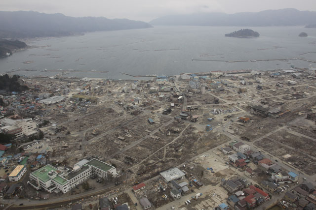 平成23年4月11日 陸自ヘリから撮影 空撮