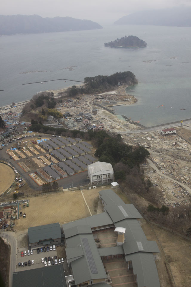 平成23年4月11日 陸自ヘリから撮影 空撮