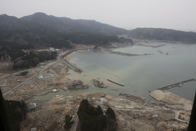 平成23年4月11日 陸自ヘリから撮影 空撮