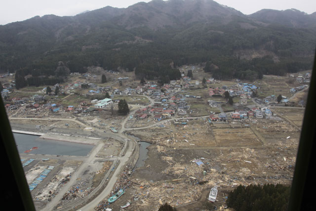 平成23年4月11日 陸自ヘリから撮影 空撮