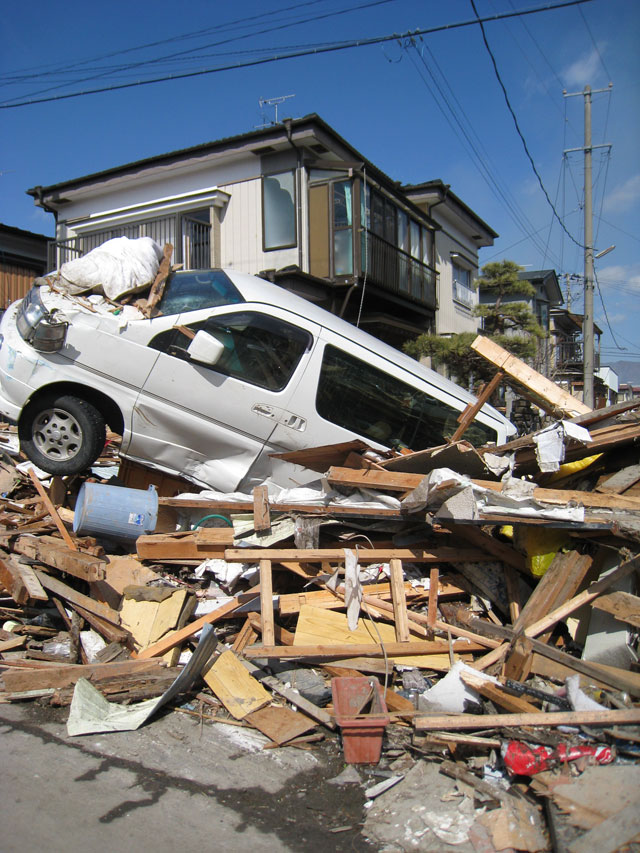 織笠地区 震災前後の写真