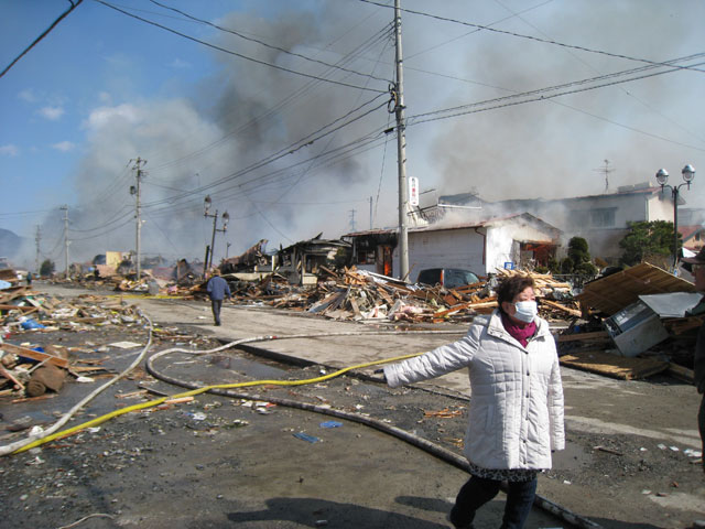 織笠地区 震災前後の写真