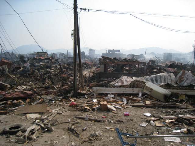 織笠地区 震災前後の写真