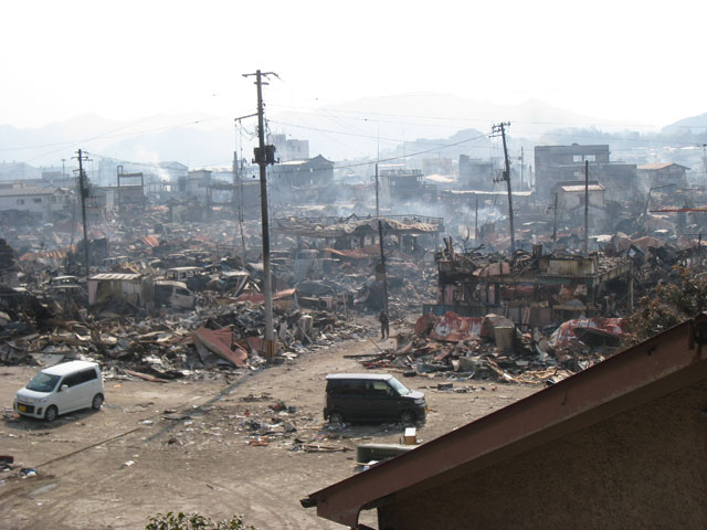 織笠地区 震災前後の写真 山田町八幡