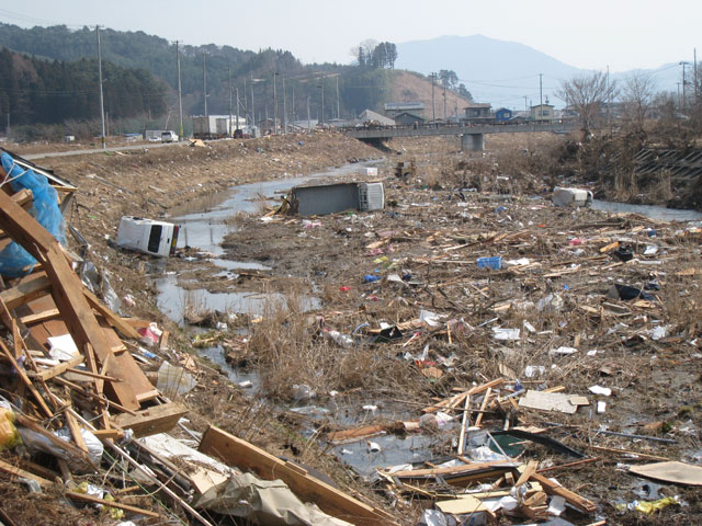 織笠地区 震災前後の写真