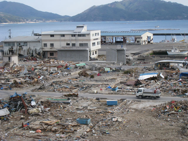 織笠地区 震災前後の写真