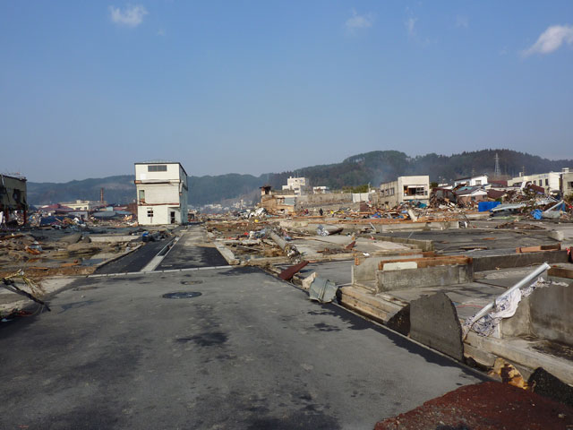 山田町 平成23年3月12日 川向町