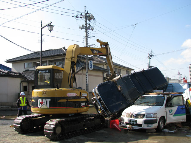 被災車 撤去