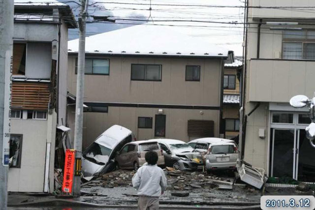 被災 港町 中の島