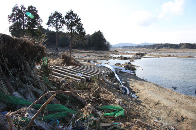 被災 埒浜 海岸