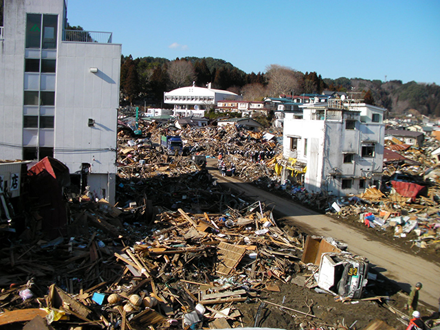 啓開 啓開完了旧田老町 国土交通省東北地方整備局資料