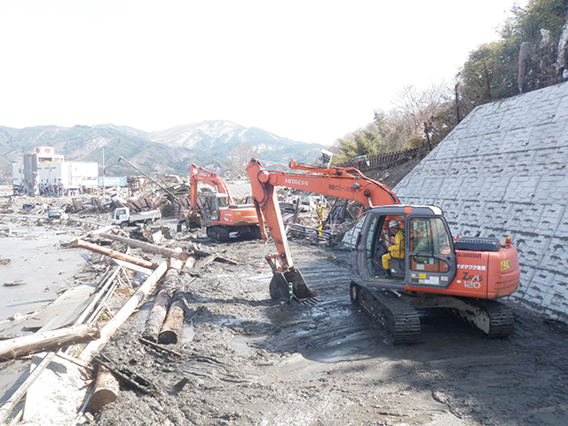 啓開 啓開中 金浜 宮古道路  刈屋建設