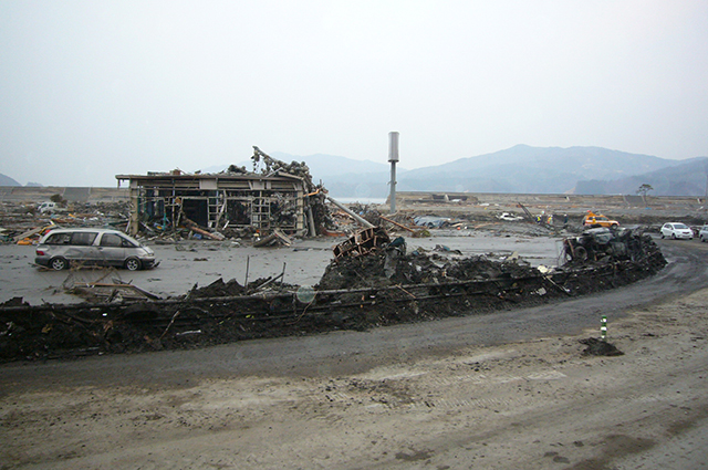 啓開 啓開後 金浜 宮古道路  樋下建設