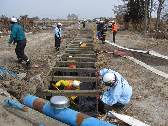  山元町牛橋捜索状況