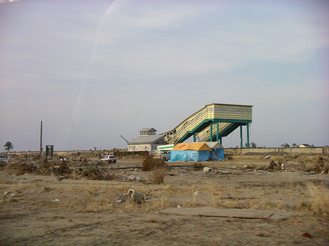 被災 常磐線坂元駅 