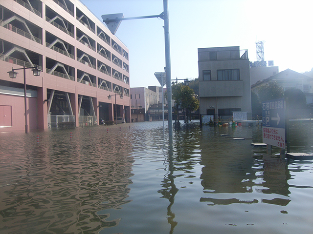 被災 石巻市街地浸水