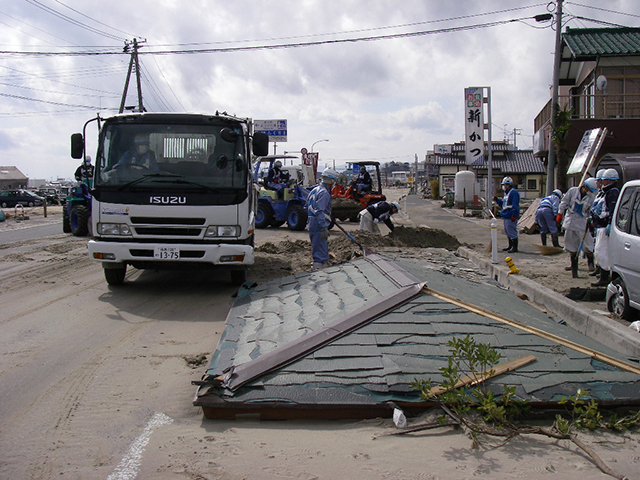 啓開 啓開作業中 いわき市R6号 国土交通省東北地方整備局 