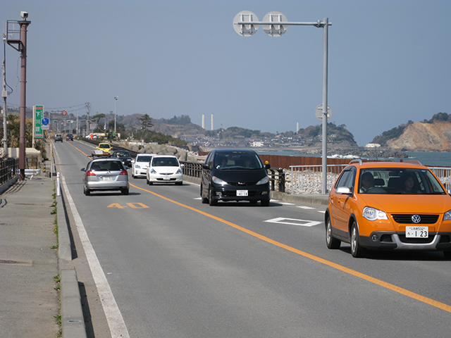 被災 交通開放の状況 いわき市久之浜町  