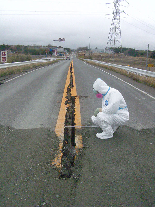 被災 長原橋