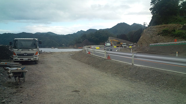 釜石市 両石 道路復旧写真