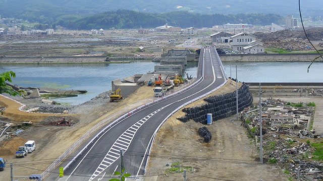 陸前高田市 気仙大橋 復旧