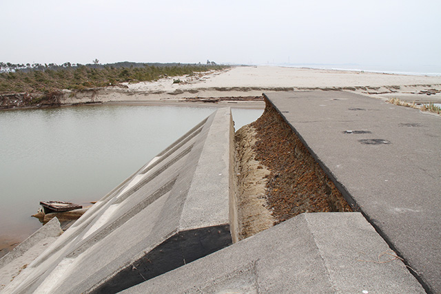 被害 堤防 宮城野区 深沼