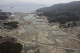 岩手県 山田町 平成23年4月11日 陸自ヘリから撮影 空撮