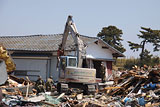 宮城県 七ヶ浜町 菖蒲田浜 倒壊家屋撤去