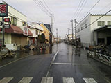 宮城県 石巻市 被災 道路冠水状況 石巻湊線 湊2丁目 旧日赤前