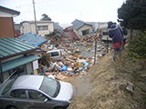 福島県 相馬市 被災 港湾付近津波