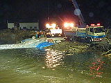 宮城県 石巻市 排水ポンプ 夜間作業